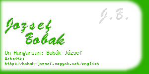 jozsef bobak business card
